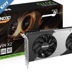 INNO3D nVidia GeForce RTX 5070 TWIN X2 12GB GDDR7 2512 MHz Boost Clock RAM 28 Gbps 3x DP 1xHDMI 250x116x41mm