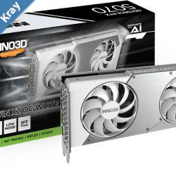INNO3D nVidia GeForce RTX 5070 TWIN X2 OC White 12GB GDDR7 2512 MHz Boost Clock RAM 28 Gbps 3x DP 1xHDMI 250x116x41mm