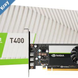 Leadtek nVidia Quadro Turing T400 Workstation GPU 4GB GDDR6 PCIE 3.0 x16 384 NVidia CUDA Cores 3x mDP 1.4 LP Bracket