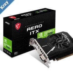 MSI nVidia GeForce GT 1030 AERO ITX 4GD4 OC Video Card PCIe 3.0 1430 MHz Boost Clock 1x HDMI 2.0 1x DVI