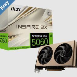 MSI nVidia GeForce RTX 5060 8G INSPIRE 2X OC PCI Express Gen 5 x16 Boost 2535 MHz CUDA 3840 Units 8GB GDDR7. HDMI x 1 emabargo MSI nVidia GeForce RTX 5060 8G INSPIRE 2X OC PCI Express Gen 5 x16 Boost 2535 MHz CUDA 3840 Units 8GB GDDR7. HDMI x 1 emabargo