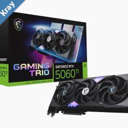 MSI nVidia GeForce RTX 5060 Ti 16G GAMING TRIO OC PCI Express Gen 5x16 Boost 2647 MHz CUDA 4608 Units 16GB GDDR7 HDMI x 1