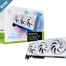 MSI nVidia GeForce RTX 5060 Ti 16G GAMING TRIO OC WHITE PCI Express Gen 5x16 Boost 2647 MHz CUDA 4608 Units 16GB GDDR7 HDMI x 1