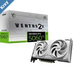 MSI nVidia GeForce RTX 5060 Ti 16G VENTUS 2X OC WHITE PLUS Boost 2602 MHz CUDA 4608 16GB GDDR7 28 Gbps 600W PSU HDMI x 1 embargo