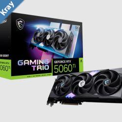 MSI nVidia GeForce RTX 5060 Ti 8G GAMING TRIO OC PCI Express Gen 5 x 16 Boost 2647 MHz CUDA 4608 Units 8GB GDDR7 HDMI x 1