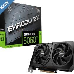 MSI nVidia GeForce RTX 5060 Ti 8G SHADOW 2X OC PLUS Boost 2482 MHz CUDA 8960 Units 8GB GDDR7 HDMI x 1 embargo