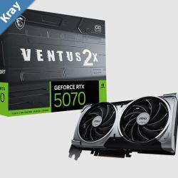 MSI nVidia GeForce RTX 5070 12G VENTUS 2X OC PCI Express Gen 5 Boost 2542 MHz CUDA 6144 Units 12GB GDDR7 HDMI x 1 MSI nVidia GeForce RTX 5070 12G VENTUS 2X OC PCI Express Gen 5 Boost 2542 MHz CUDA 6144 Units 12GB GDDR7 HDMI x 1