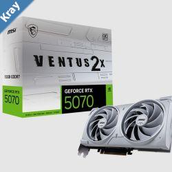 MSI nVidia GeForce RTX 5070 12G VENTUS 2X OC WHITE PCI Express Gen 5 Boost 2542 MHz CUDA 6144 Units 12GB GDDR7 HDMI x 1 MSI nVidia GeForce RTX 5070 12G VENTUS 2X OC WHITE PCI Express Gen 5 Boost 2542 MHz CUDA 6144 Units 12GB GDDR7 HDMI x 1
