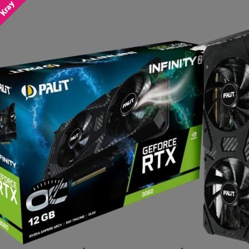 PALIT RTX3060 INFINITY 2 OC 12GB GDDR6 192bit 3-DP HDMI -NE63060U19K9-PG190L