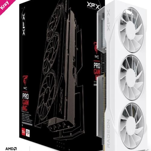 XFX Swift AMD Radeon RX 9070GRE White Triple Fan Gaming Edition with 12GB GDDR6 HDMI 3xDP, AMD RDNA™ 4 (RX-97GRE29W7)