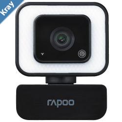 LS RAPOO C270L FHD 1080P Webcam  3Level Touch Control Beauty Exposure LED 105 Degree WideAngle Lens BuiltinDouble Noise Cancellation Micropho